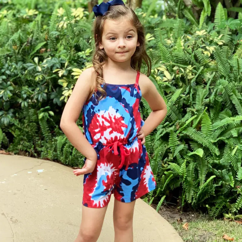 AnnLoren Big Little Girls Shorts Jumpsuit Summer One Piece Outfit AnnLoren