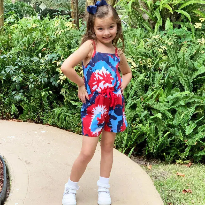 AnnLoren Big Little Girls Shorts Jumpsuit Summer One Piece Outfit AnnLoren
