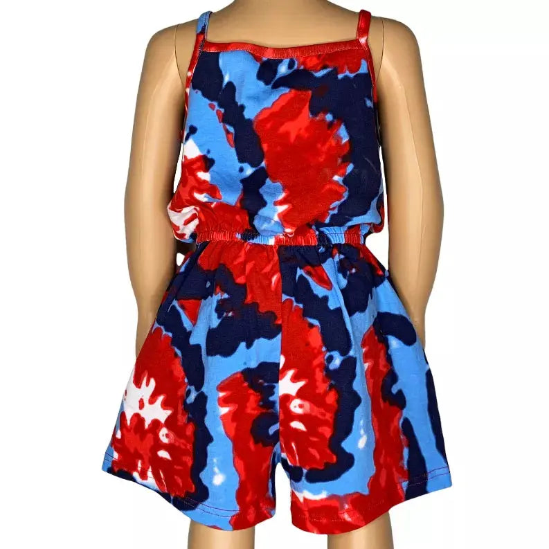 AnnLoren Big Little Girls Shorts Jumpsuit Summer One Piece Outfit AnnLoren