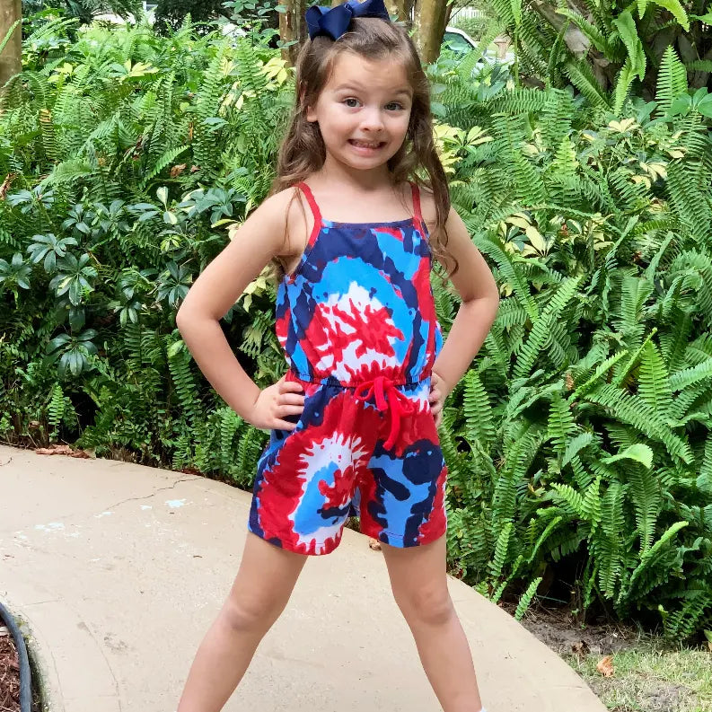 AnnLoren Big Little Girls Shorts Jumpsuit Summer One Piece Outfit AnnLoren
