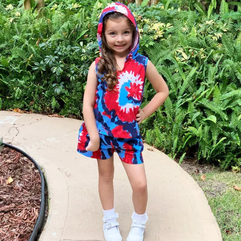 AnnLoren Girls Hoodie Tank and Shorts Set AnnLoren