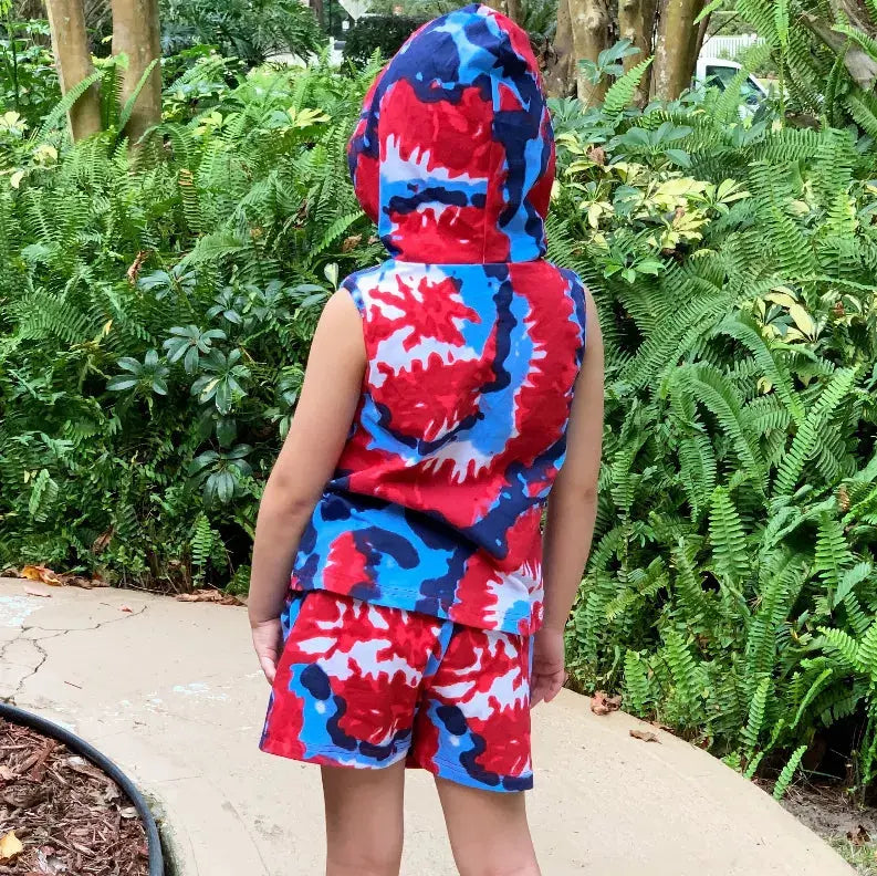 AnnLoren Girls Hoodie Tank and Shorts Set AnnLoren