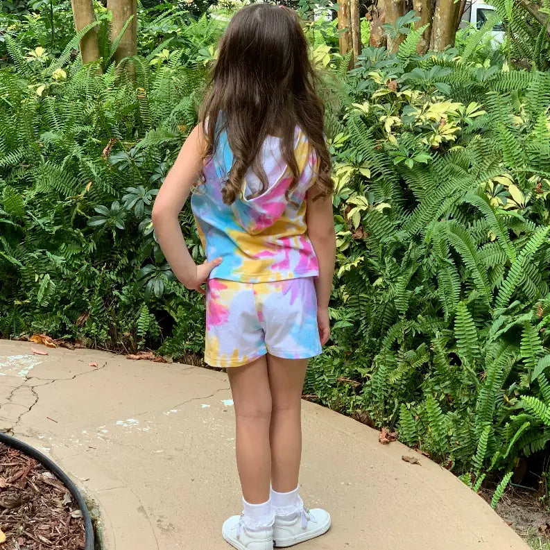 AnnLoren Girls Hoodie Tank and Shorts Set AnnLoren