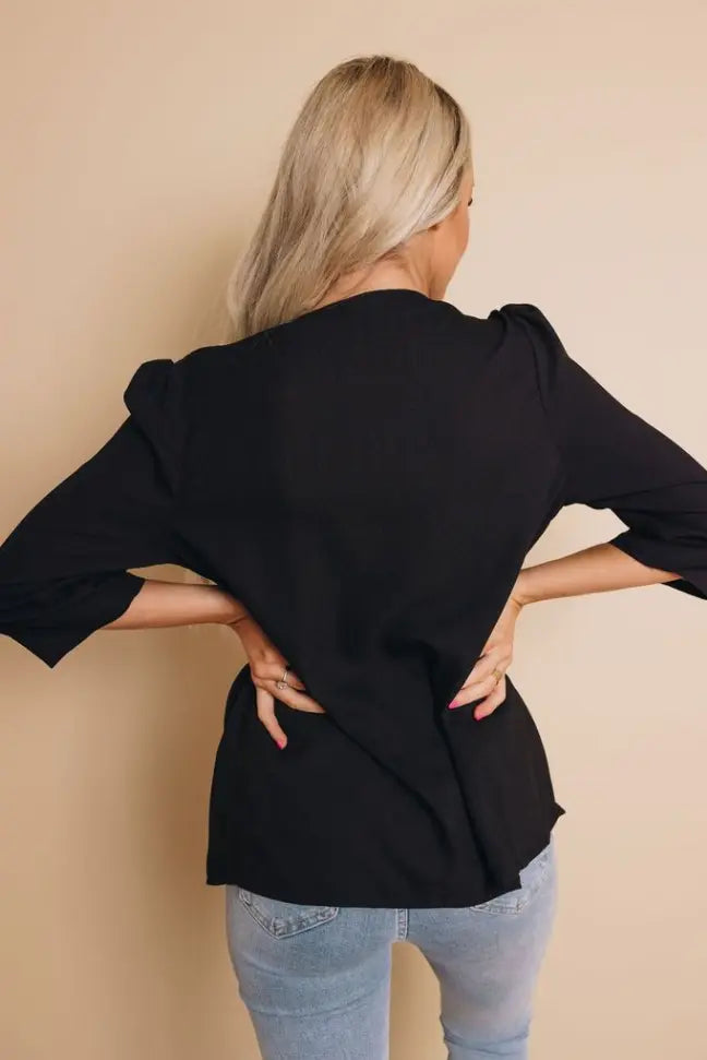 AnnaMarie Embroidered Blouse Stay Warm in Style