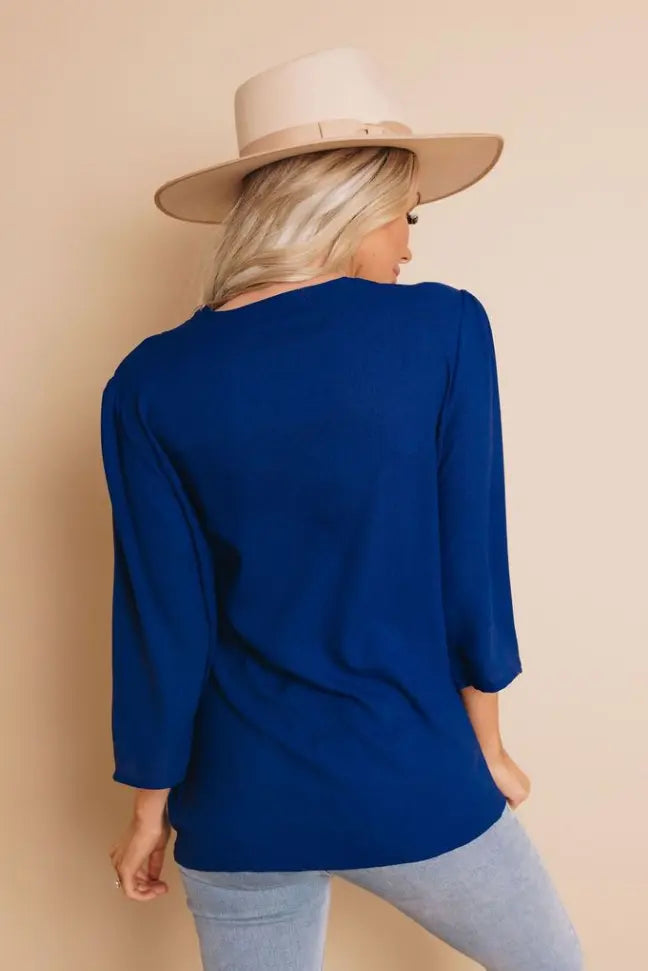 AnnaMarie Embroidered Blouse Stay Warm in Style
