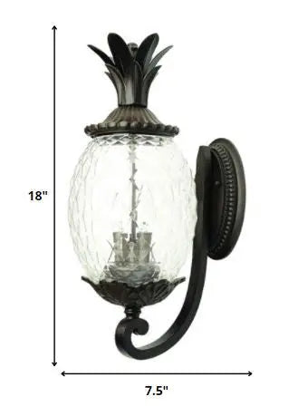 Antique Bronze Pineapple Wall Light Homeroots Outdoor