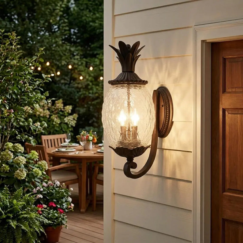 Antique Bronze Pineapple Wall Light Homeroots Outdoor
