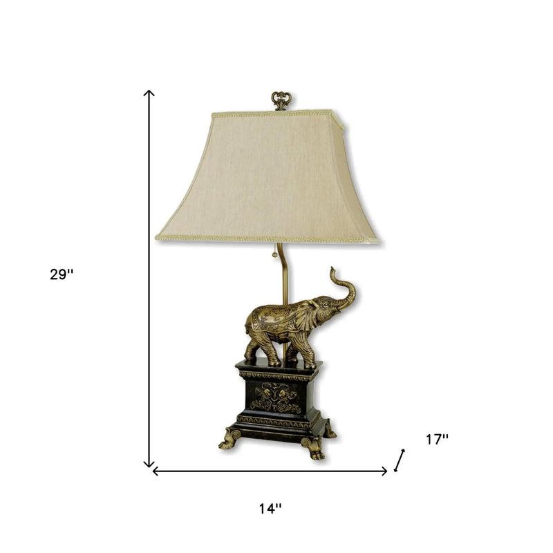 Antique Elephant Table Lamp Homeroots Lighting
