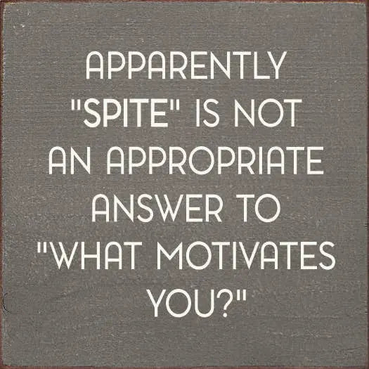 Apparently "Spite" Is Not An Appropriate Answer... Sawdust City