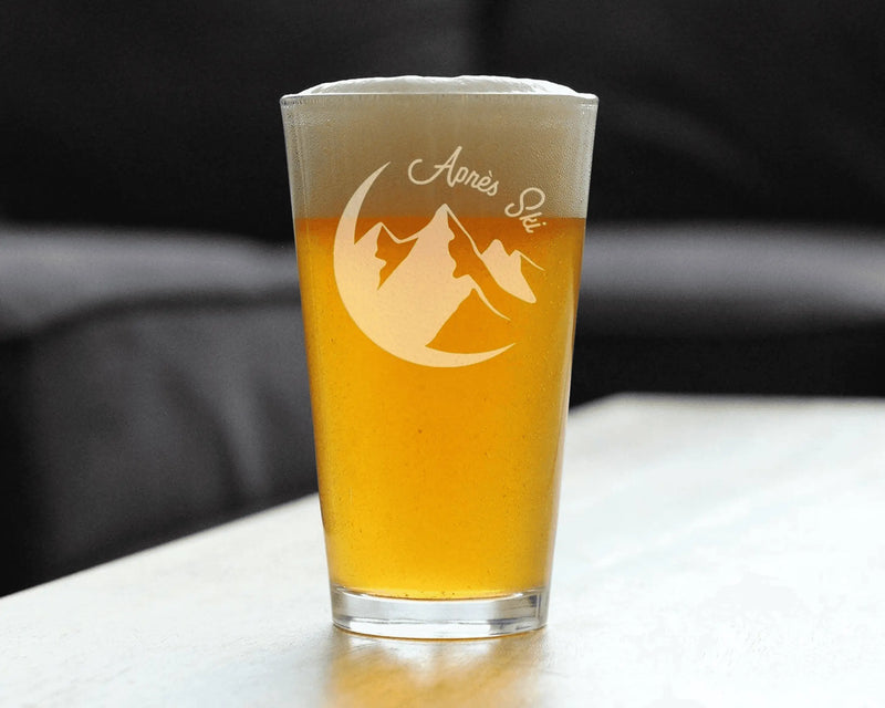 Apres Ski Pint Glass for Beer - Skiing Gifts and Decor Bevvee