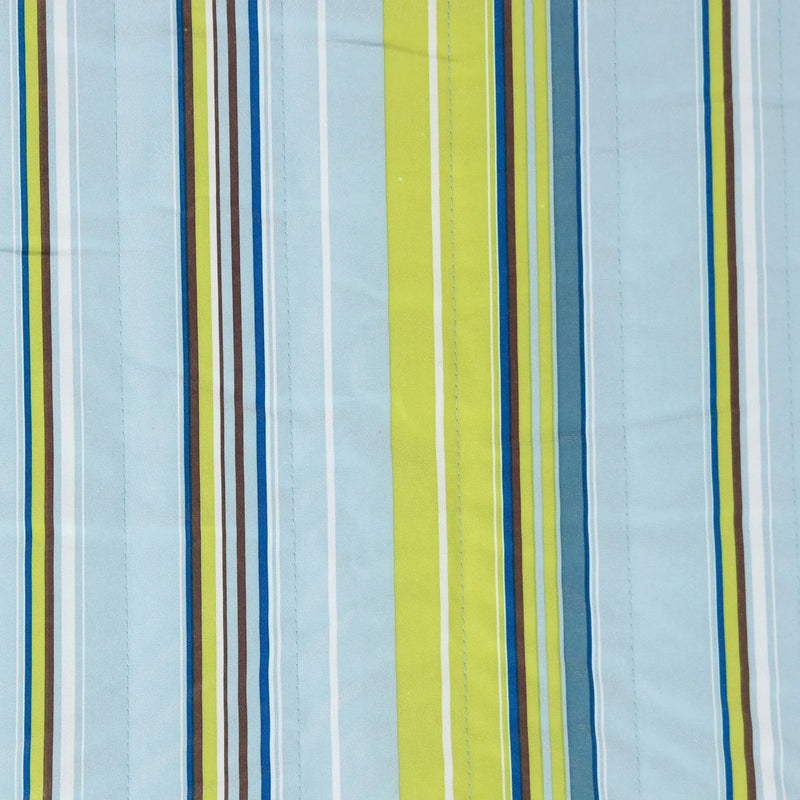 Aqua And Lime Green Striped Double Hammock Homeroots Outdoor