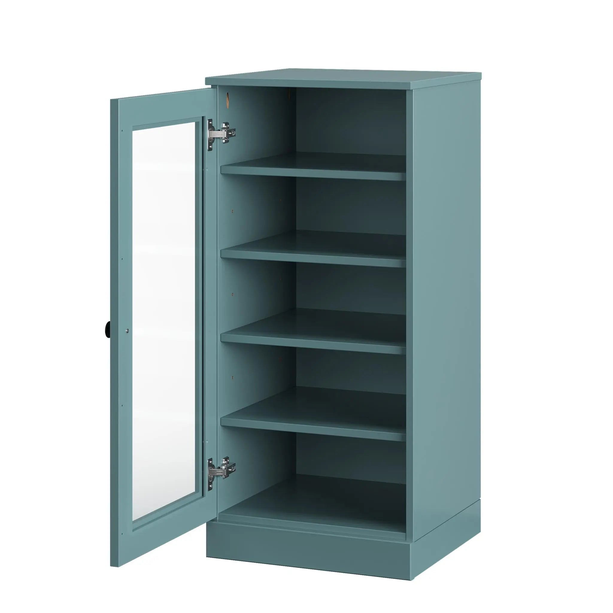 Aqua Ten Pair Solid WoodShoe Storage Cabinet Homeroots Organization