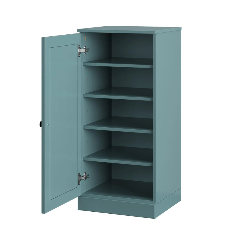 Aqua Ten Pair Solid WoodShoe Storage Cabinet Homeroots Organization