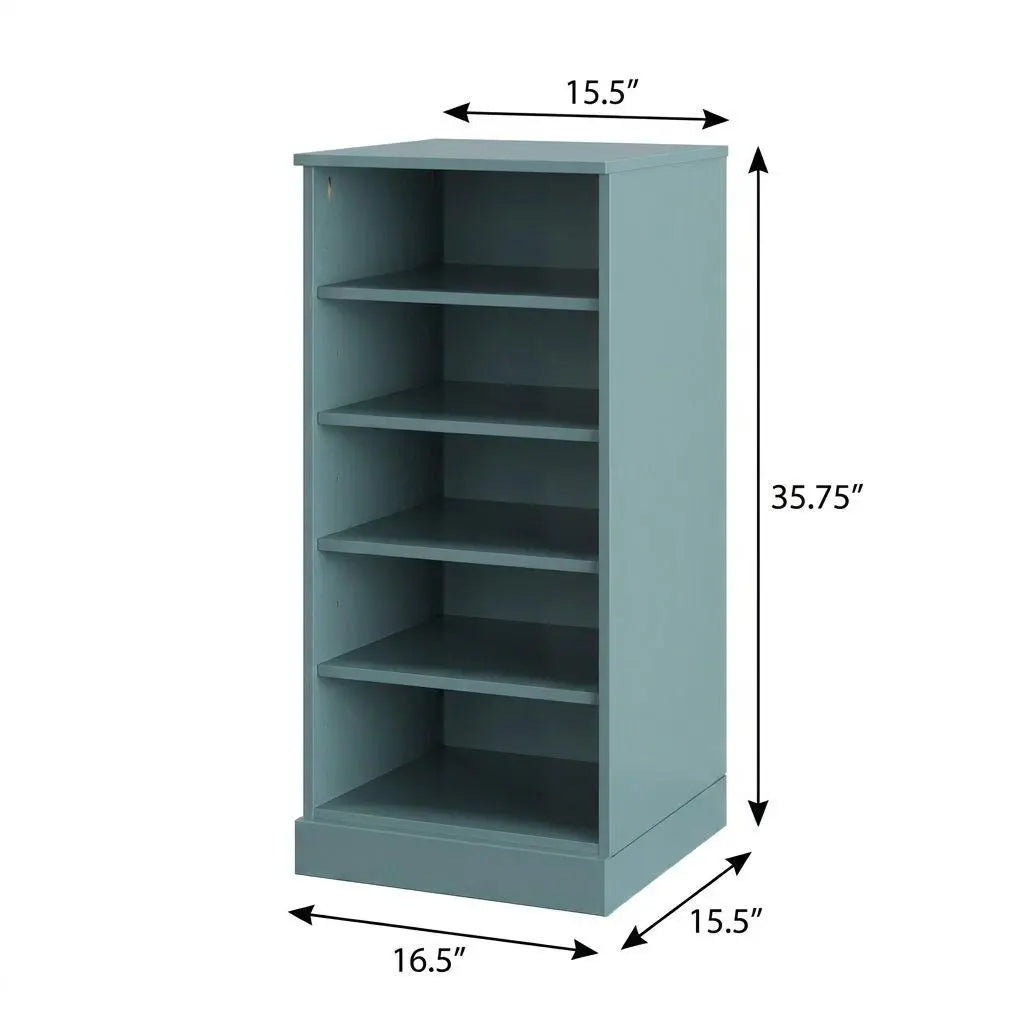 Aqua Ten Pair Solid WoodShoe Storage Cabinet Homeroots Organization