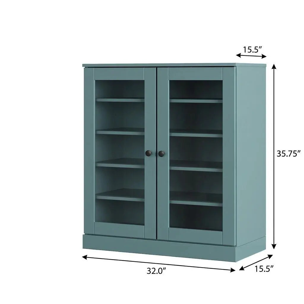 Aqua Twenty Pair Solid WoodShoe Storage Cabinet Homeroots Organization