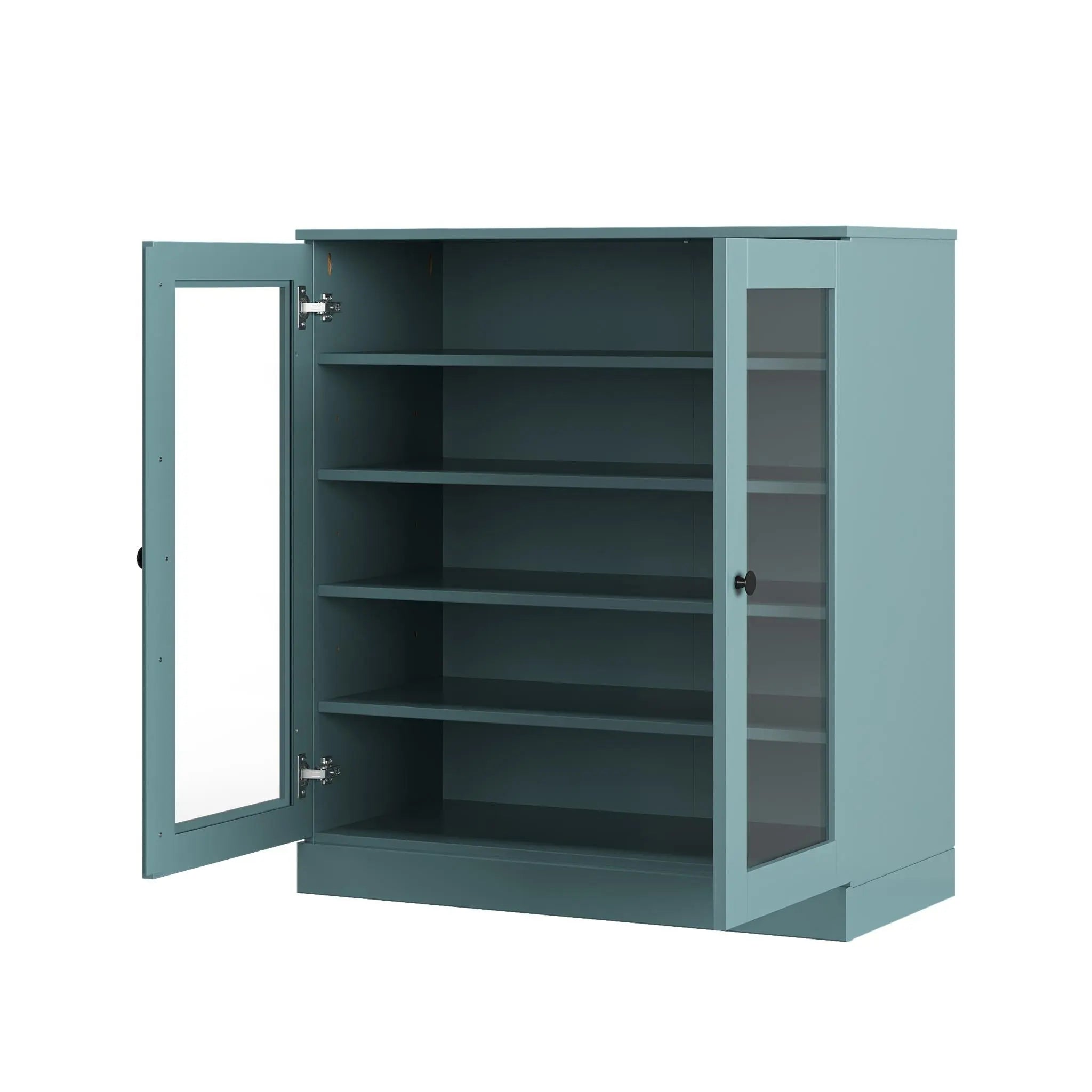Aqua Twenty Pair Solid WoodShoe Storage Cabinet Homeroots Organization