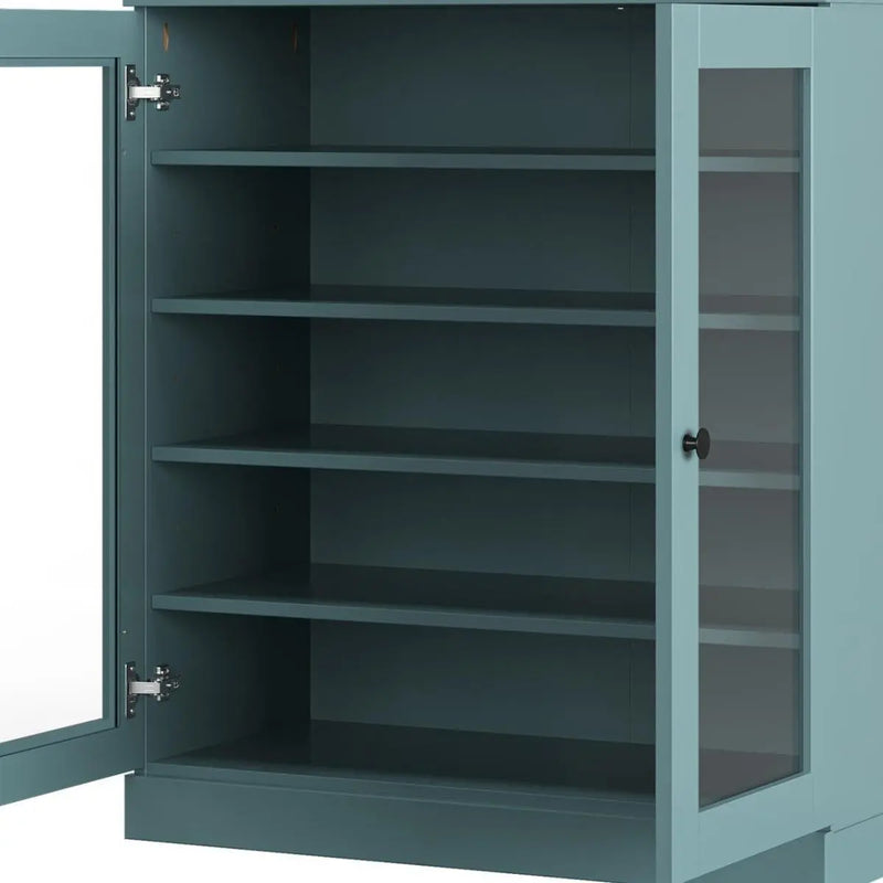 Aqua Twenty Pair Solid WoodShoe Storage Cabinet Homeroots Organization