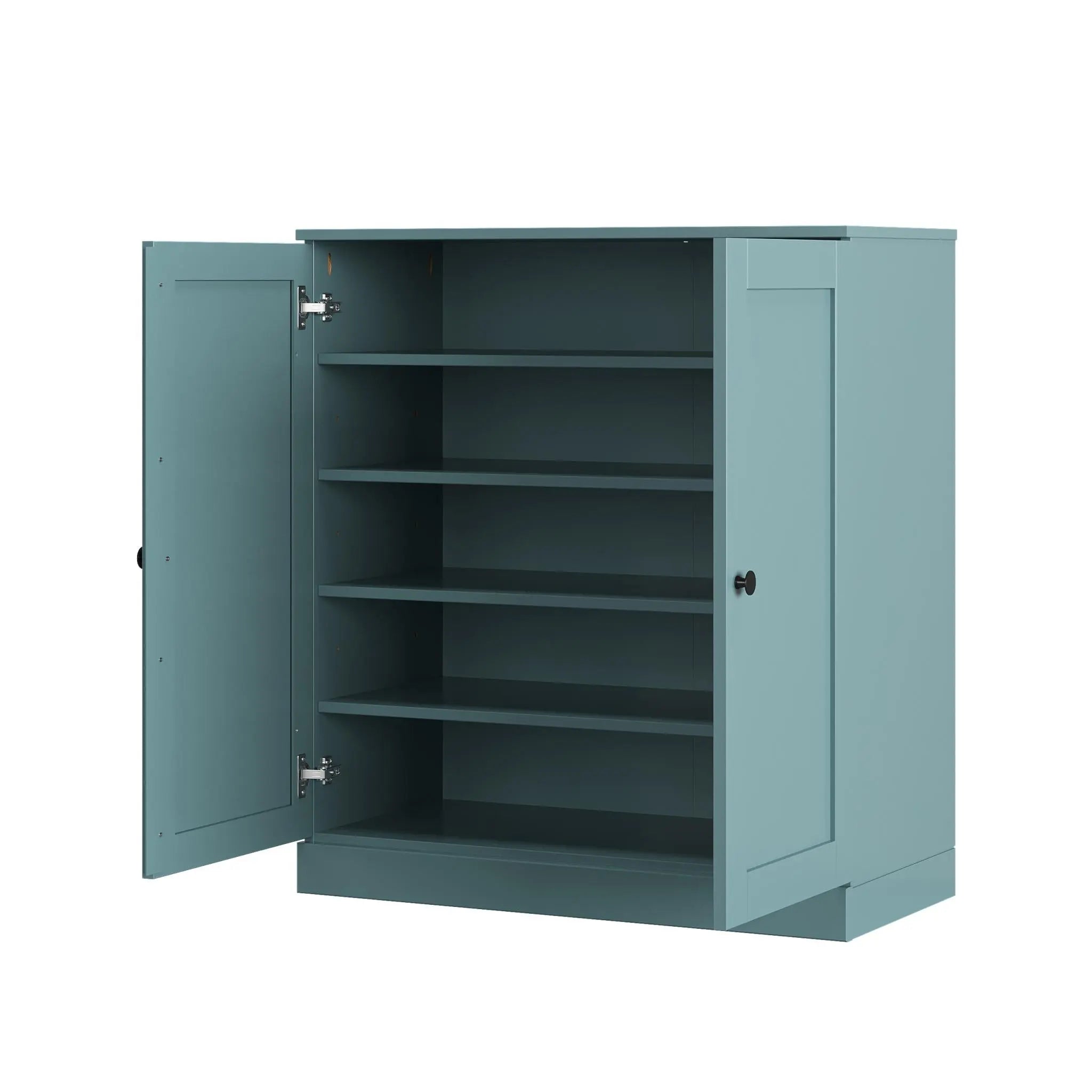 Aqua Twenty Pair Solid WoodShoe Storage Cabinet Homeroots Organization