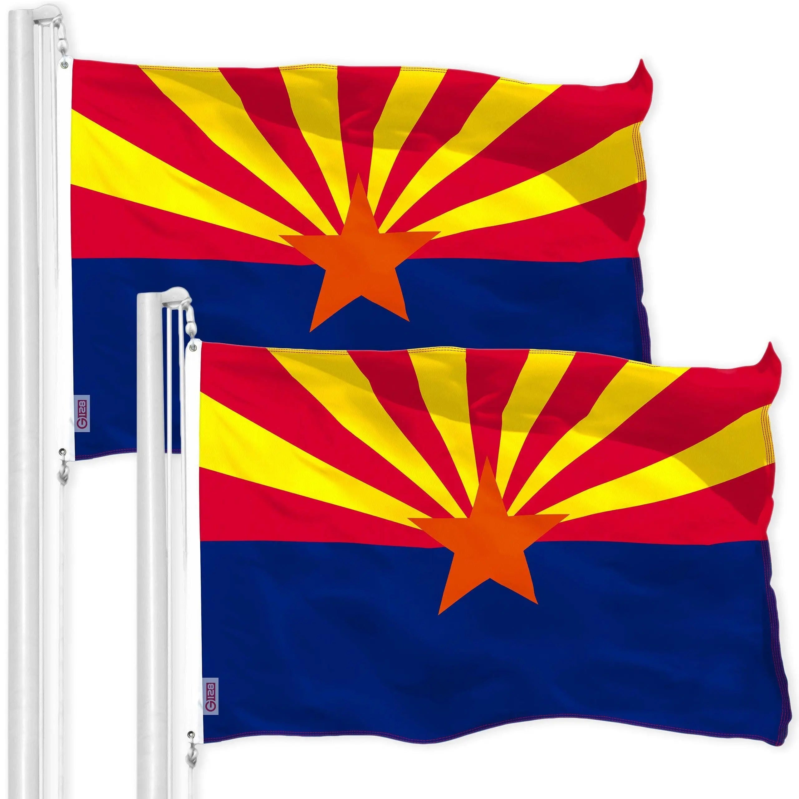 Arizona AZ State Flag 3x5 Ft 2-Pack 150D Printed Polyester By G128 G128