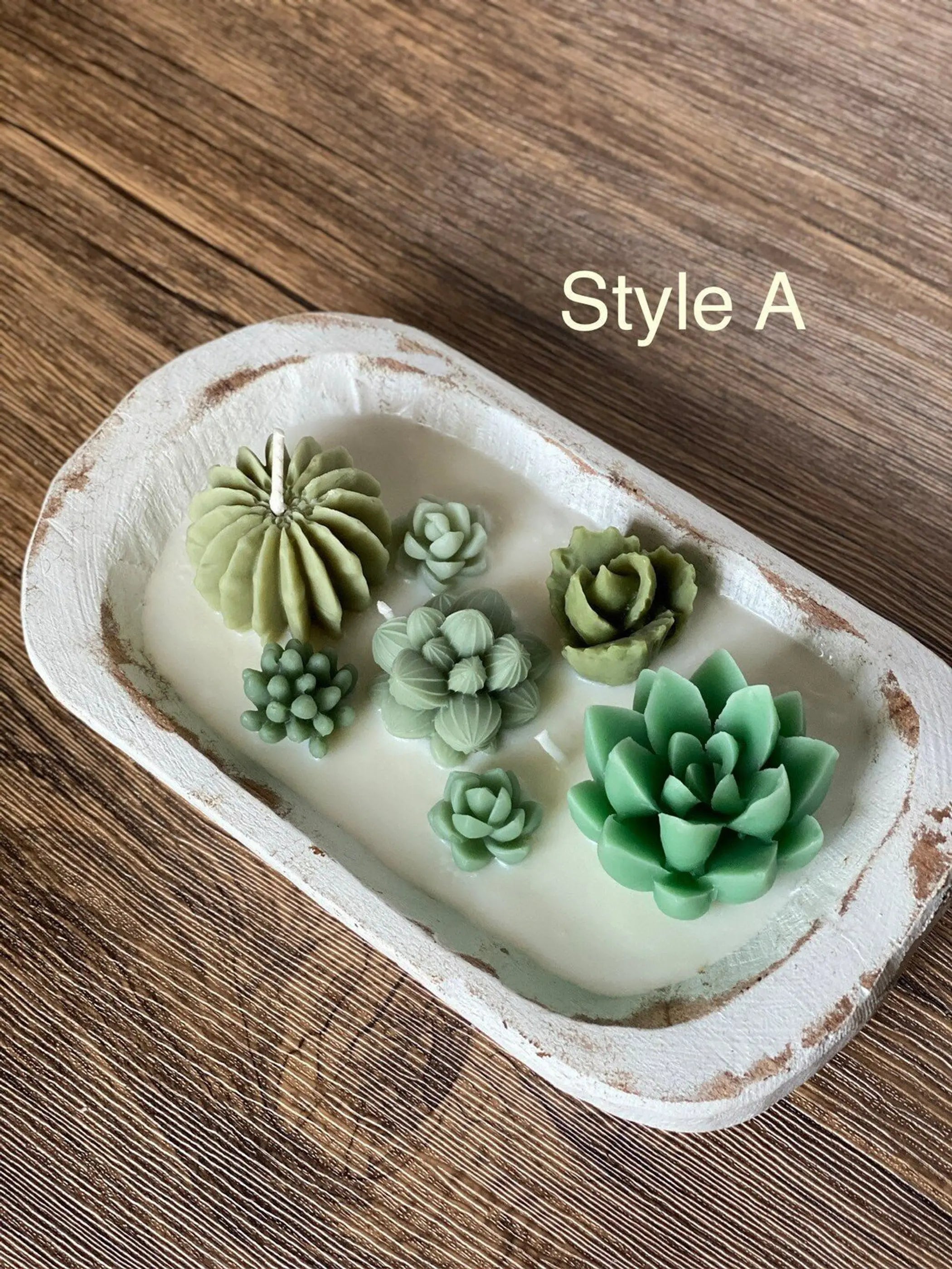 Arizona Dream Scented Cactus Garden Candle in Wooden Bowl AmberLane
