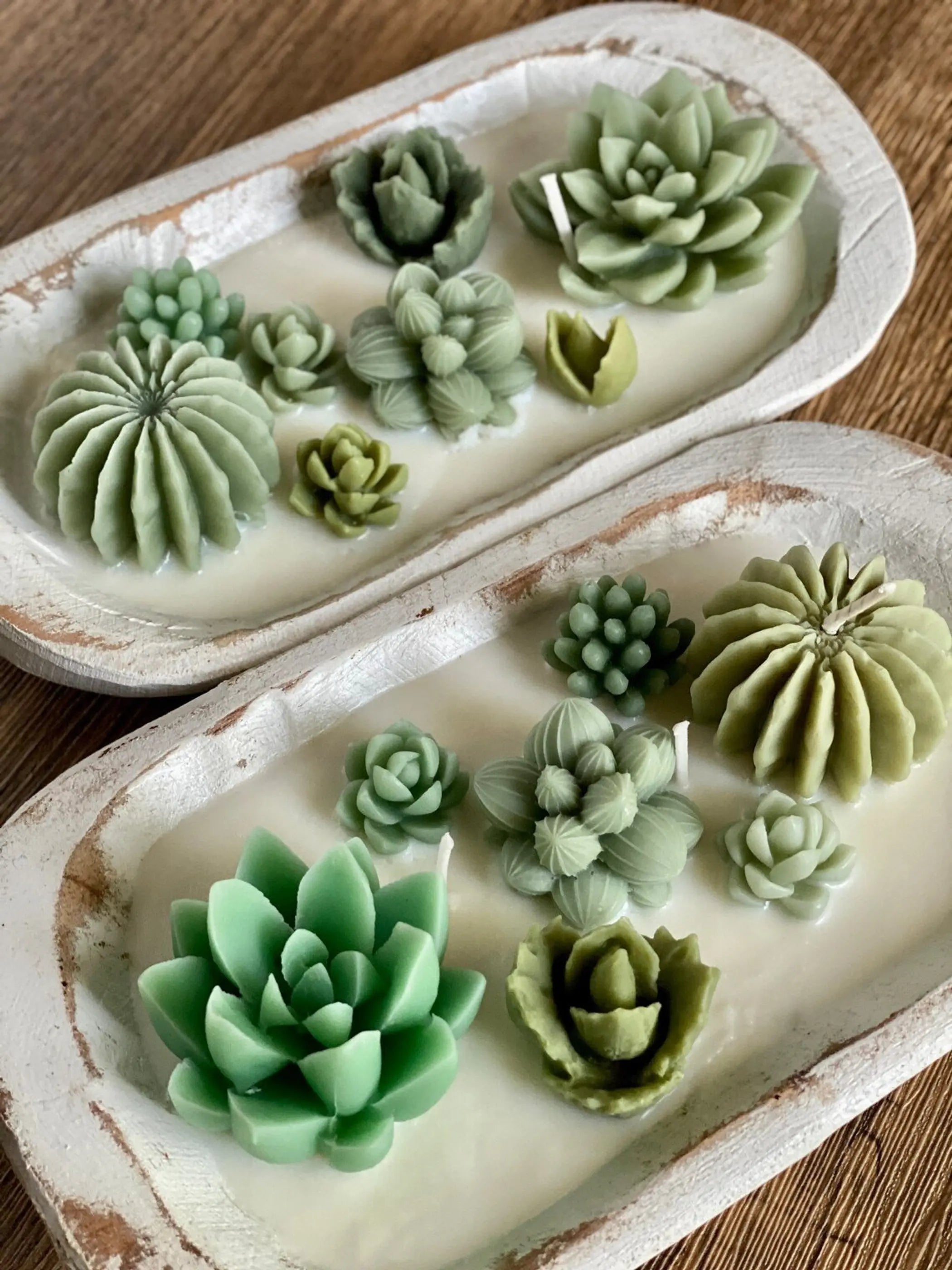 Arizona Dream Scented Cactus Garden Candle in Wooden Bowl AmberLane