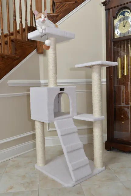 Armarkat Fleece Covered 53" High Cat tree, Real Wood B5301 AeroMark