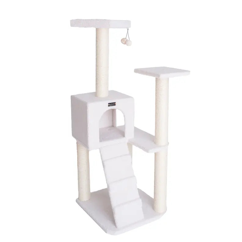Armarkat Fleece Covered 53" High Cat tree, Real Wood B5301 AeroMark