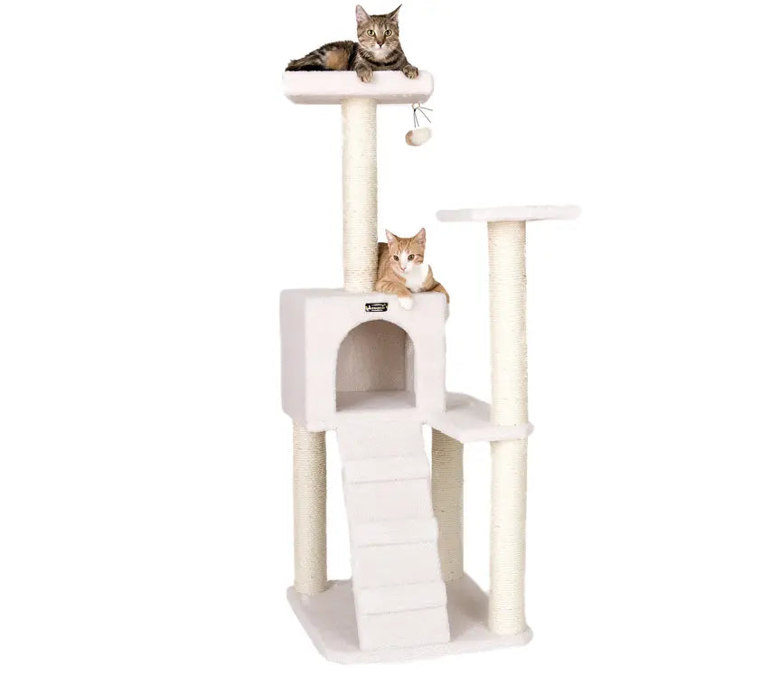 Armarkat Fleece Covered 53" High Cat tree, Real Wood B5301 AeroMark