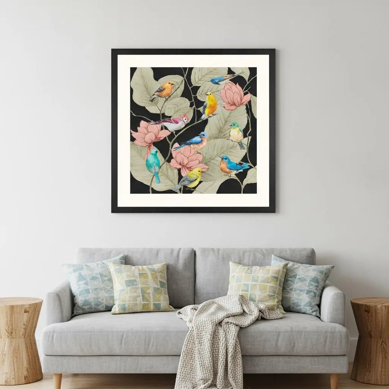 Array of Birds Black Framed Wall Art Homeroots Home Decor