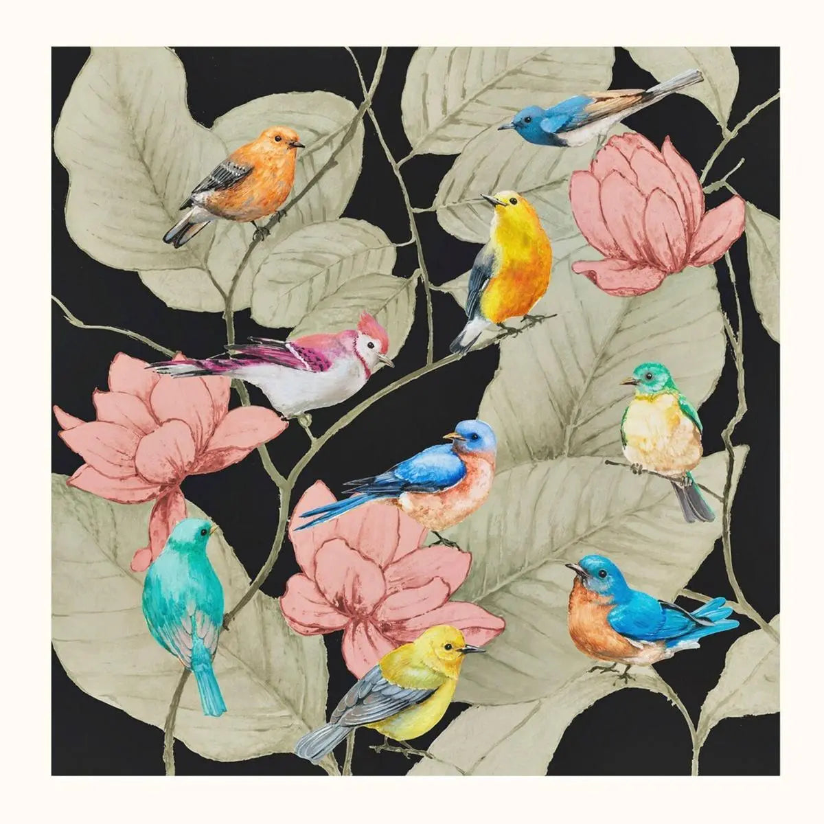 Array of Birds Black Framed Wall Art Homeroots Home Decor