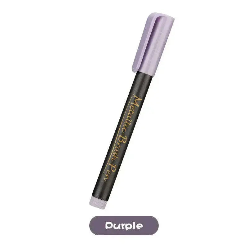Art-Marker-Set-Metal-10-Colors-Medium-Pen-Metallic-For-DIY-Photo-Album-Signature-Liquid-ink-Round-Supplies-Permanent-Plastic-GreatEagleInc-334251464