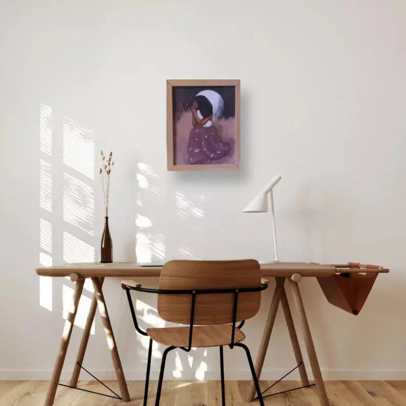 Art Prints -Luna's Reflection Poppy Simplicity