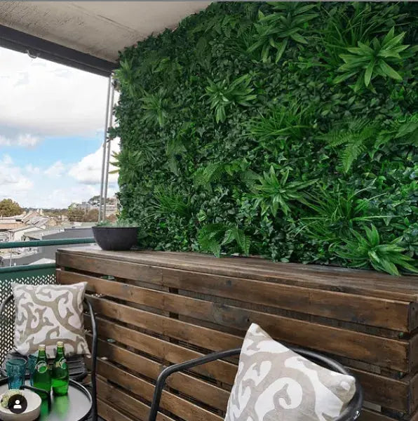 Artificial Living Wall Garden 28SQ FT UV Resistant Designer Plants USA
