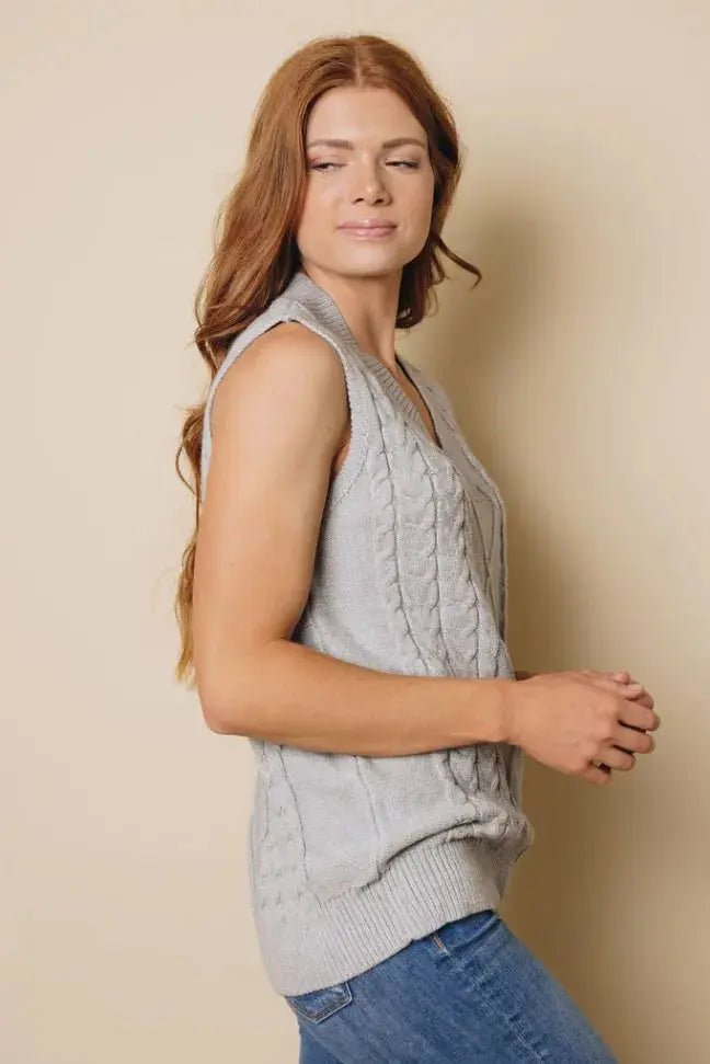 Arya Sleeveless Sweater Tank Stay Warm in Style