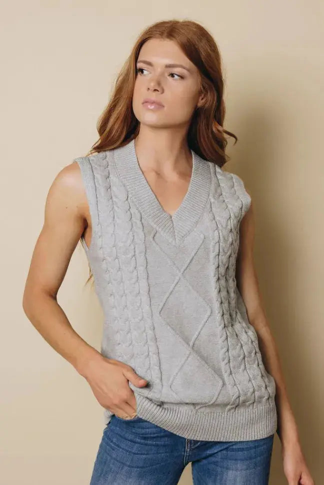 Arya Sleeveless Sweater Tank Stay Warm in Style