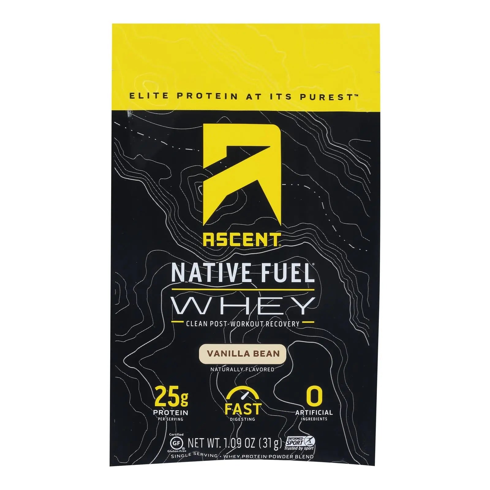 Ascent Native Fuel Whey Protein Powder Blend Vanilla Bean - Case Of 15 - 1.09 Oz Ascent Native Fuel