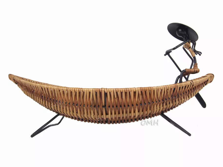 Asian Style Tranquility Boat Basket OMH USA