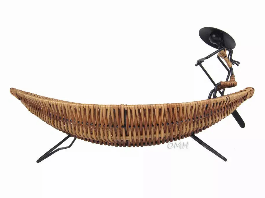 Asian Style Tranquility Boat Basket OMH USA