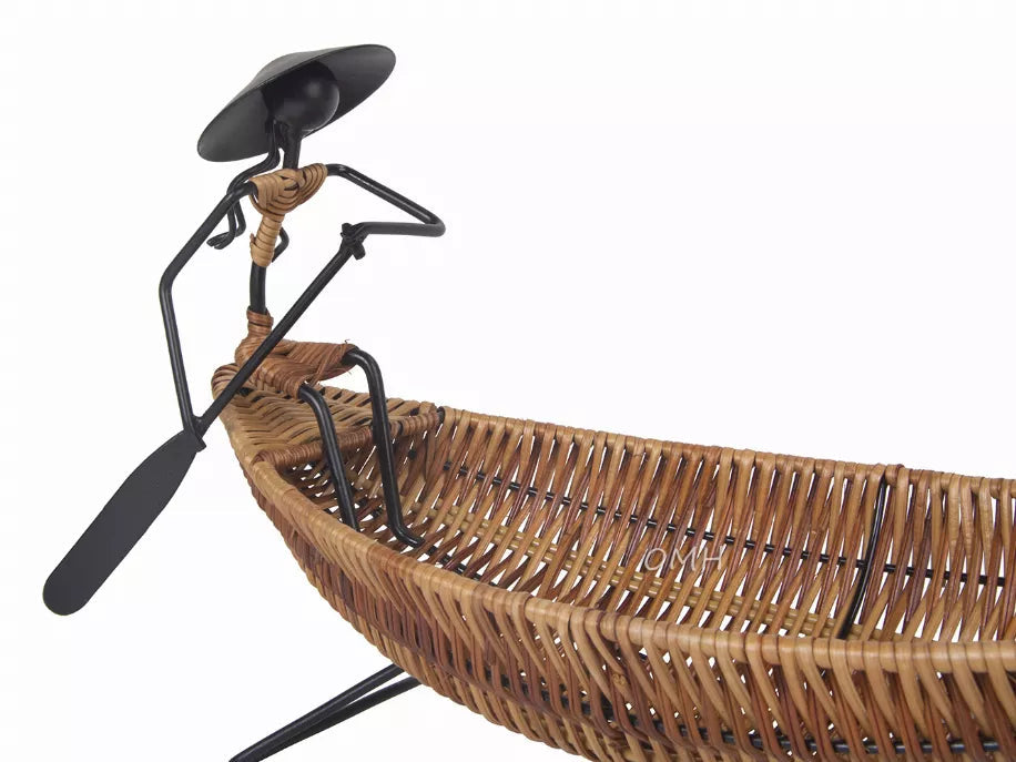 Asian Style Tranquility Boat Basket OMH USA