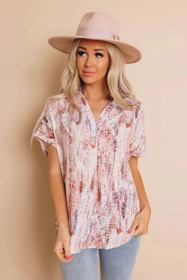 At The Villa Printed Shirt Stay Warm in Style
