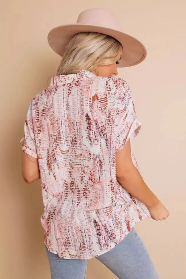 At The Villa Printed Shirt Stay Warm in Style