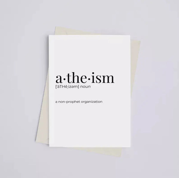 Atheism - Greeting Card/Wall Art Print Black Cat Bazaar