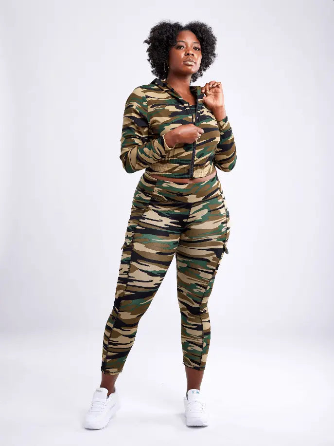 Athletic Zip-Up Crop Hoodie Jacket JupiterGear