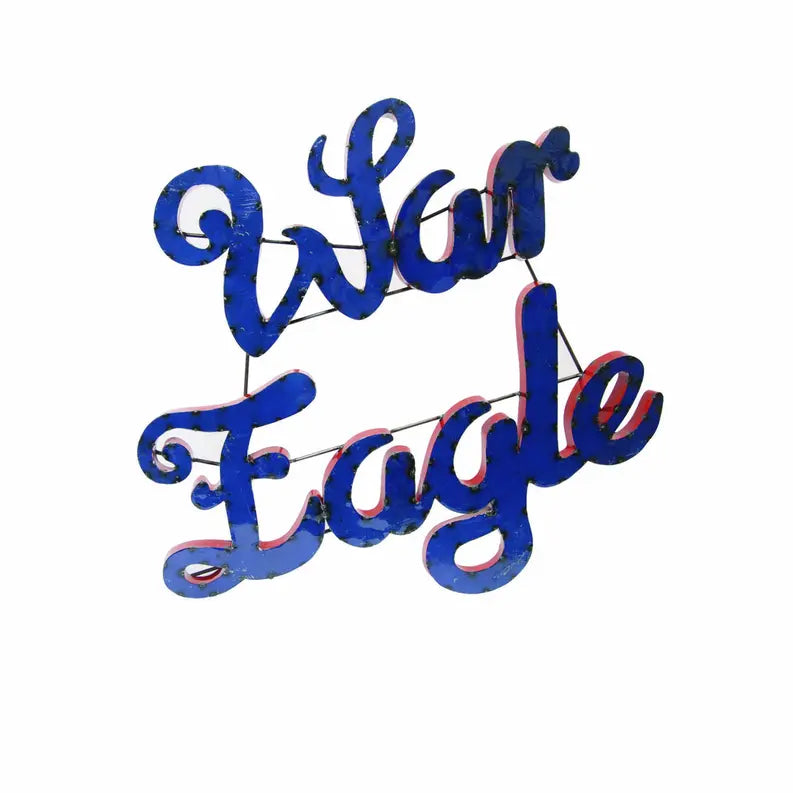 Auburn University "War Eagle" Stacked Recycled Metal Wall Decor LRT SALES