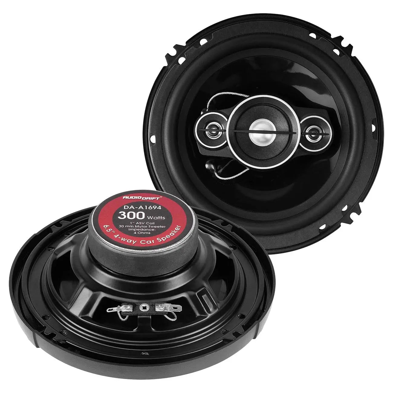 Audiodrift 6.5" 4-way Speakers 300w Max Audiopipe