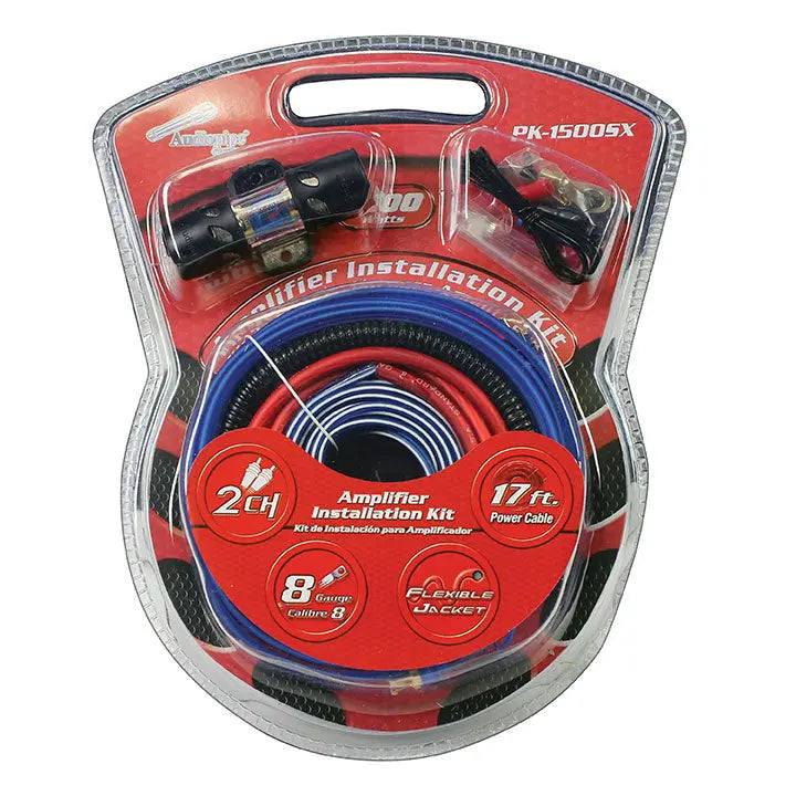Audiopipe 8 Gauge Amplifier Wiring Kit - 1500 Watts Nippon