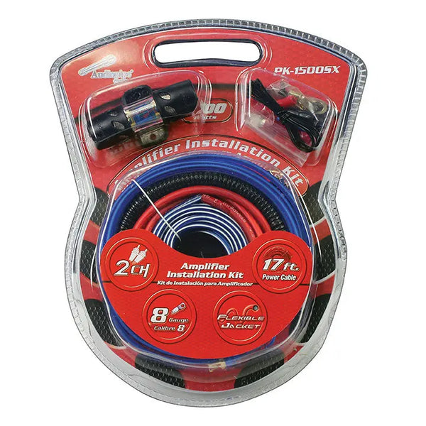 Audiopipe 8 Gauge Amplifier Wiring Kit - 1500 Watts Nippon