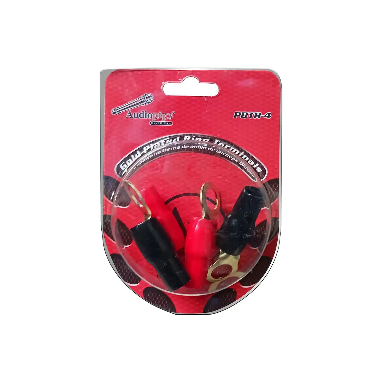 Audiopipe Ring Terminals 4 Gauge Gold Plated (2 Pair) Nippon