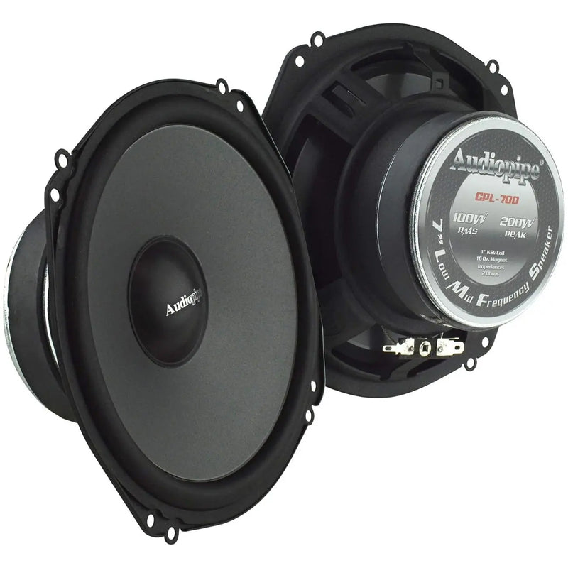 Audiopipe Shallow Mount 7” Low Mid Frequency Speaker (pair) Audiopipe