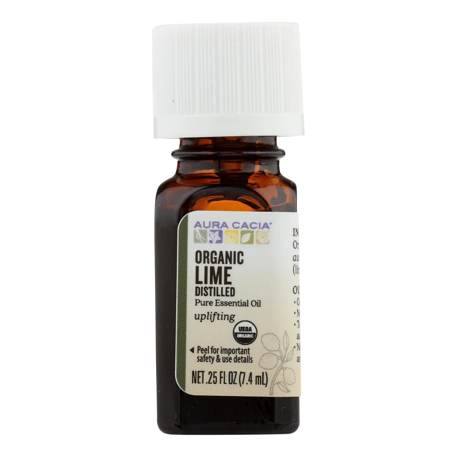 Aura Cacia - Organic Essential Oil - Lime - .25 Fl Oz Aura Cacia